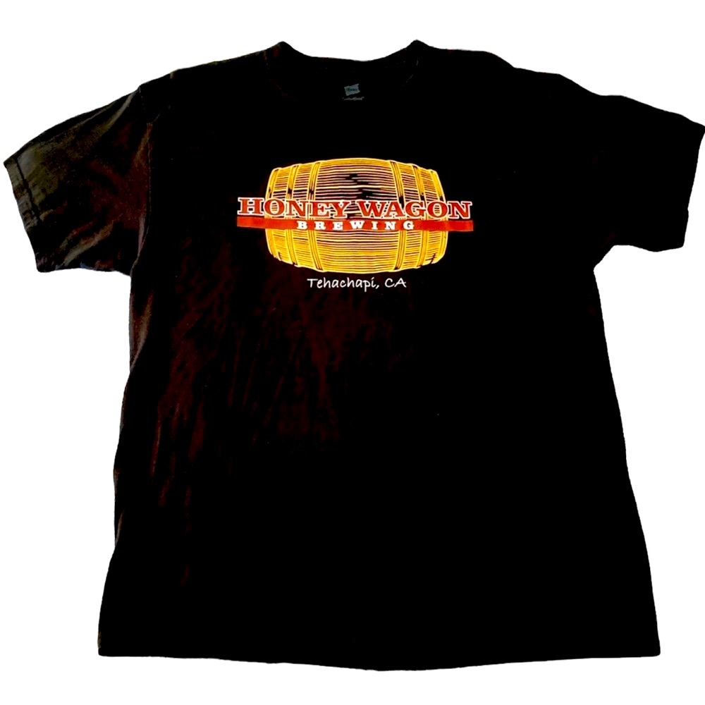 Honey Wagon Brewery Graphic Tee Short Sleeves Black Mens Large Humor New - Picture 4 of 9